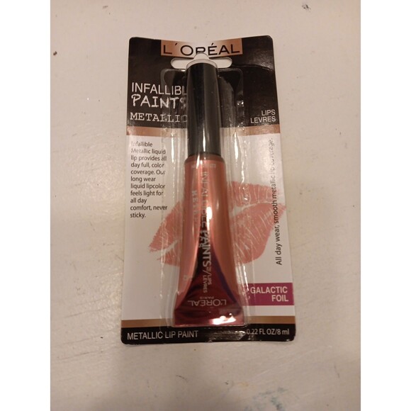 L'Oreal Paris Infallible Paints Metallic Lip Paint Galactic Foil - Picture 9 of 9